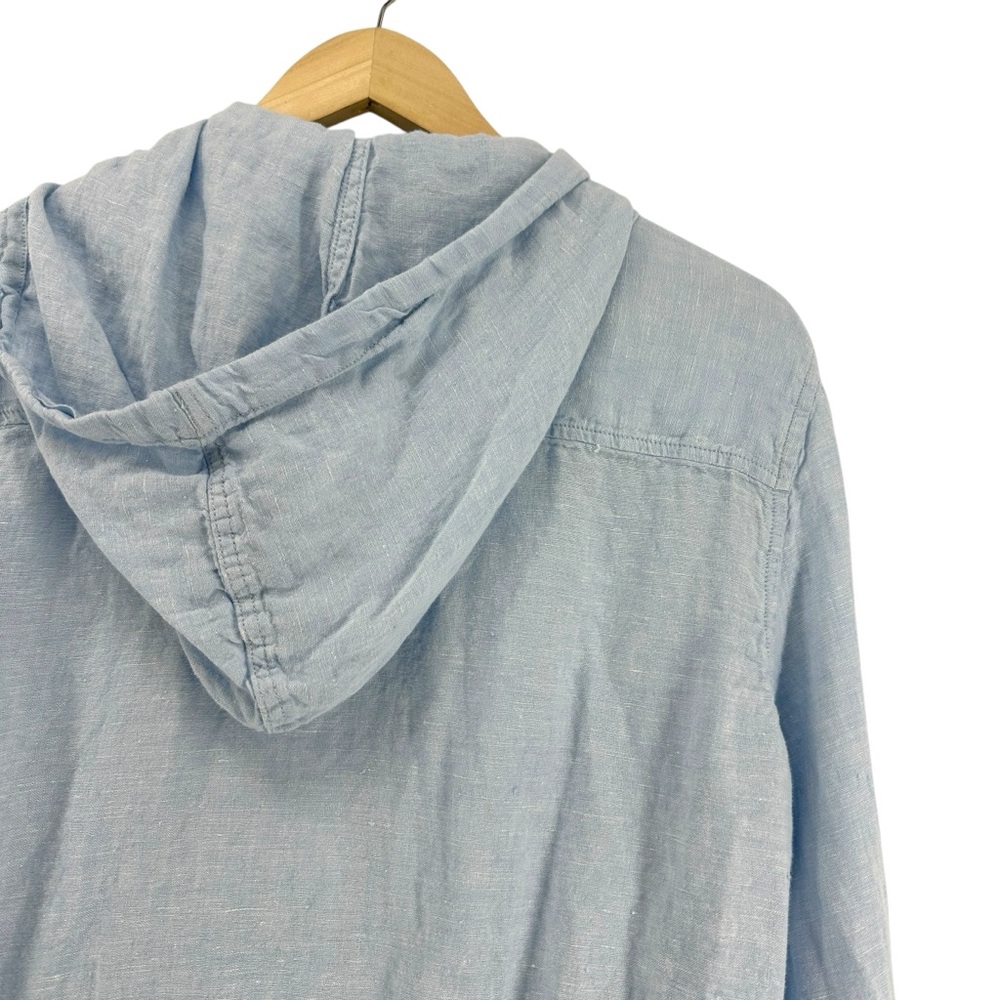Rachel Roy Linen Utility Jacket Light Blue Size XL - Picture 9 of 11